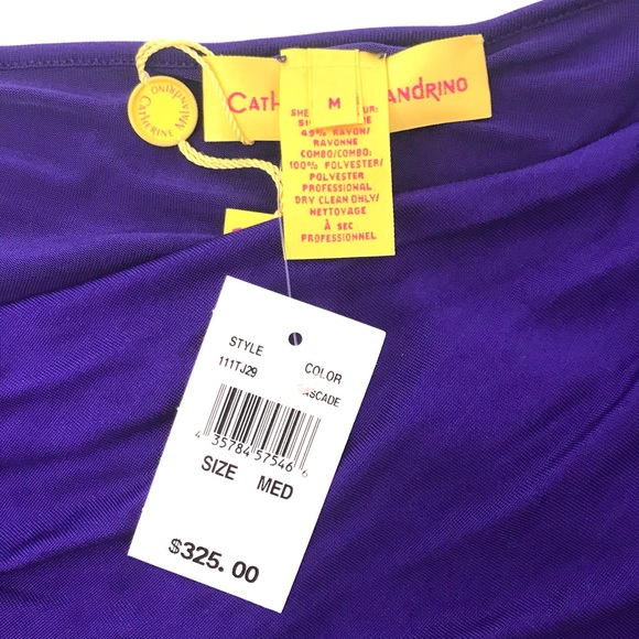 Catherine Maladrino Purple Cold Shoulder Blouse - Picture 3 of 4